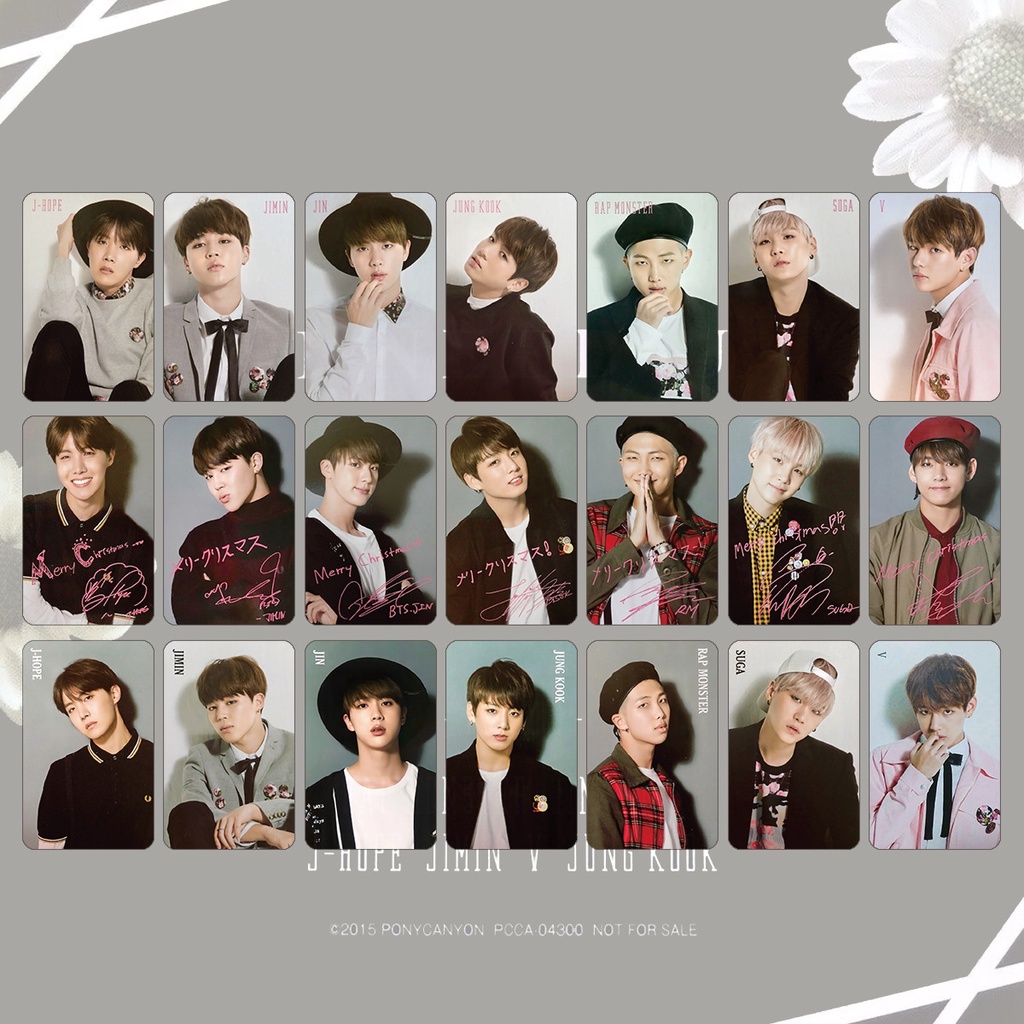 Set 7 Tấm Thẻ Ảnh Lomo Các Thành Viên Nhóm Nhạc BTS Nhật Bản