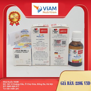 Kinder Active D3 Drops - Bổ sung 100 IU vitamin D3 mỗi giọt. - Giúp xương chắc khỏe, phát triển tối ưu.