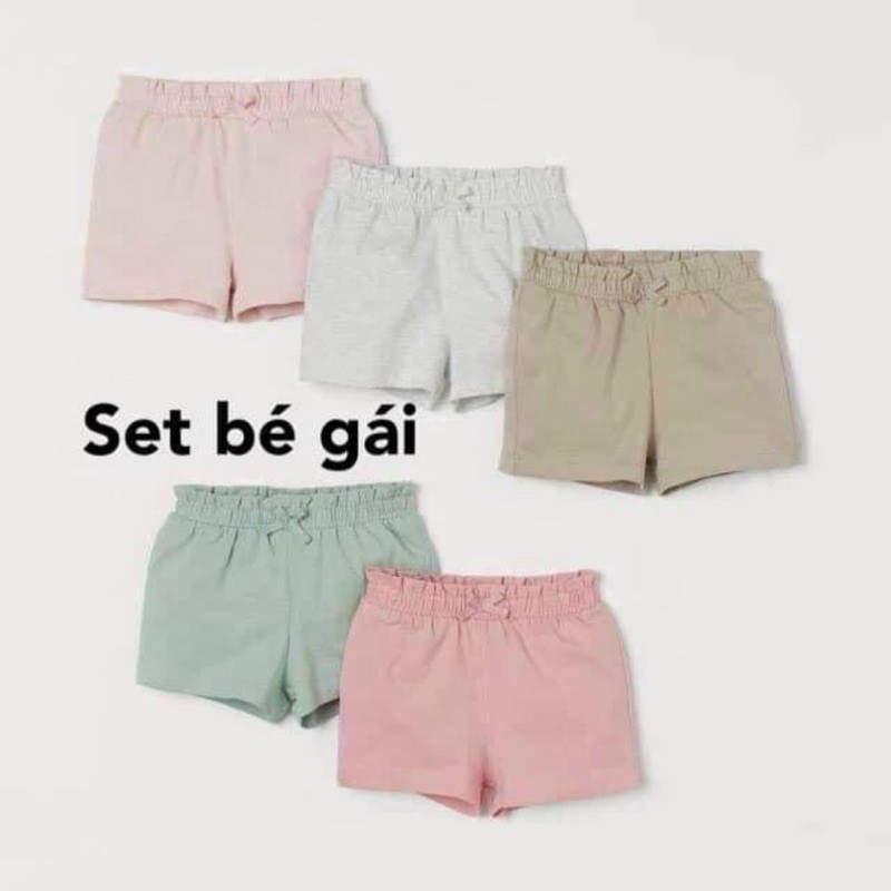 Set 5 quần đùi cho bé trai/bé gái