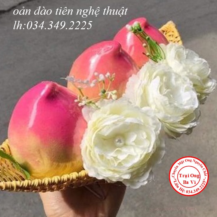 Bánh Oản Đường Hình Trái Đào Tiên Trưng Bày Tết Nguyên Đán Rất Xinh