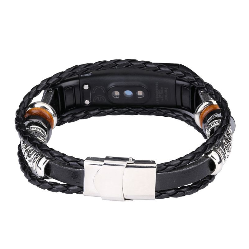 Dây đeo dạng bện kết hợp kim loại thời trang dành cho vòng đeo tay thông minh Huawei Honor Band 5/4
