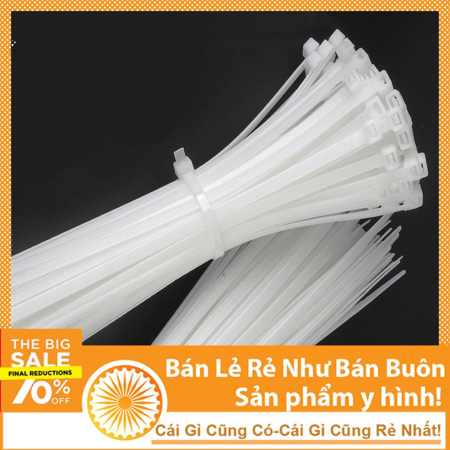 Túi 100 Dây thít 15cm màu trắng 2500/10 dây - dây rút