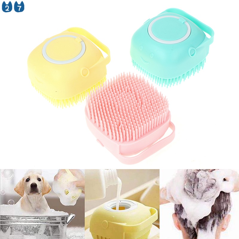 Bàn Chải Silicone Dùng Tắm Rửa Cho Thú Cưng Tiện Dụng 27