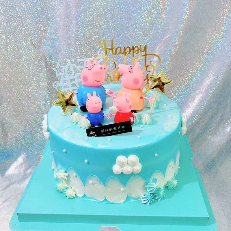BỘ 4 CON GIA ĐÌNH HEO PEPA - TRANG TRÍ BÁNH KEM - MÔ HÌNH NHÂN VẬT