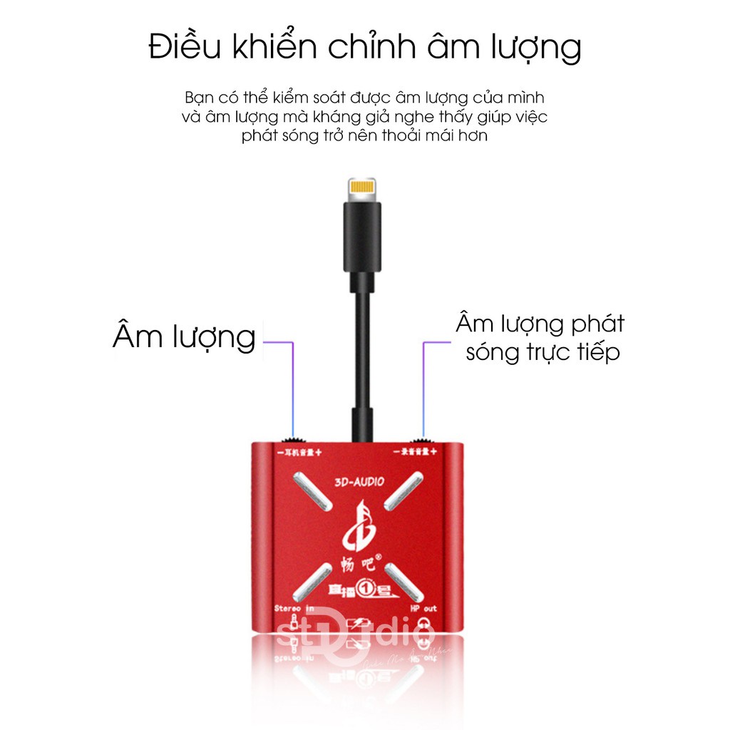 Dây livestream vừa sạc vừa live-Dây livestream stereo-Dây live chất lượng cao-Dây livestream cao cấp