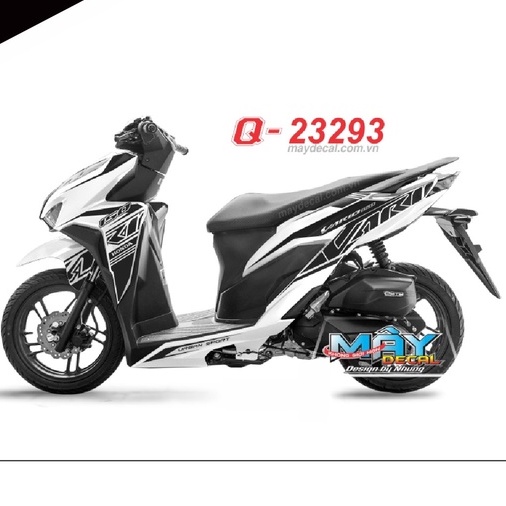 Tem rời vario 150 đen xe trắng