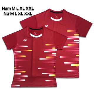 Áo cầu lông yonex 2019 đỏ nam nữ 1 Áo