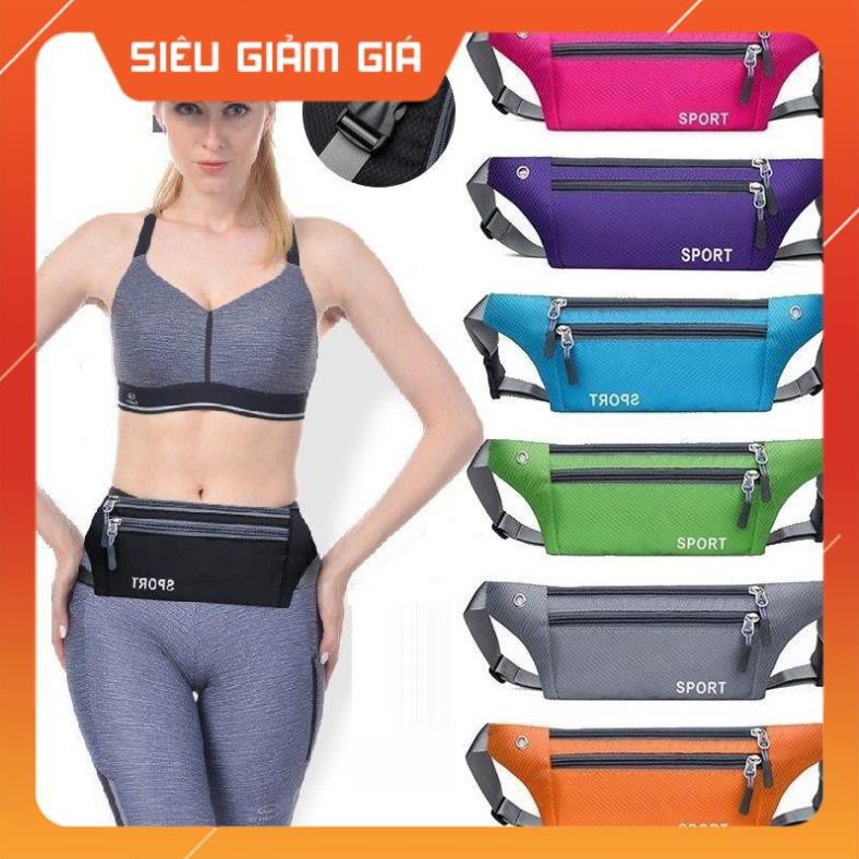 Túi đeo chéo hông bụng chạy bộ thể thao nam nữ mini chống thấm nước 3 ngăn nhỏ gọn cực kỳ tiện dụng TV01