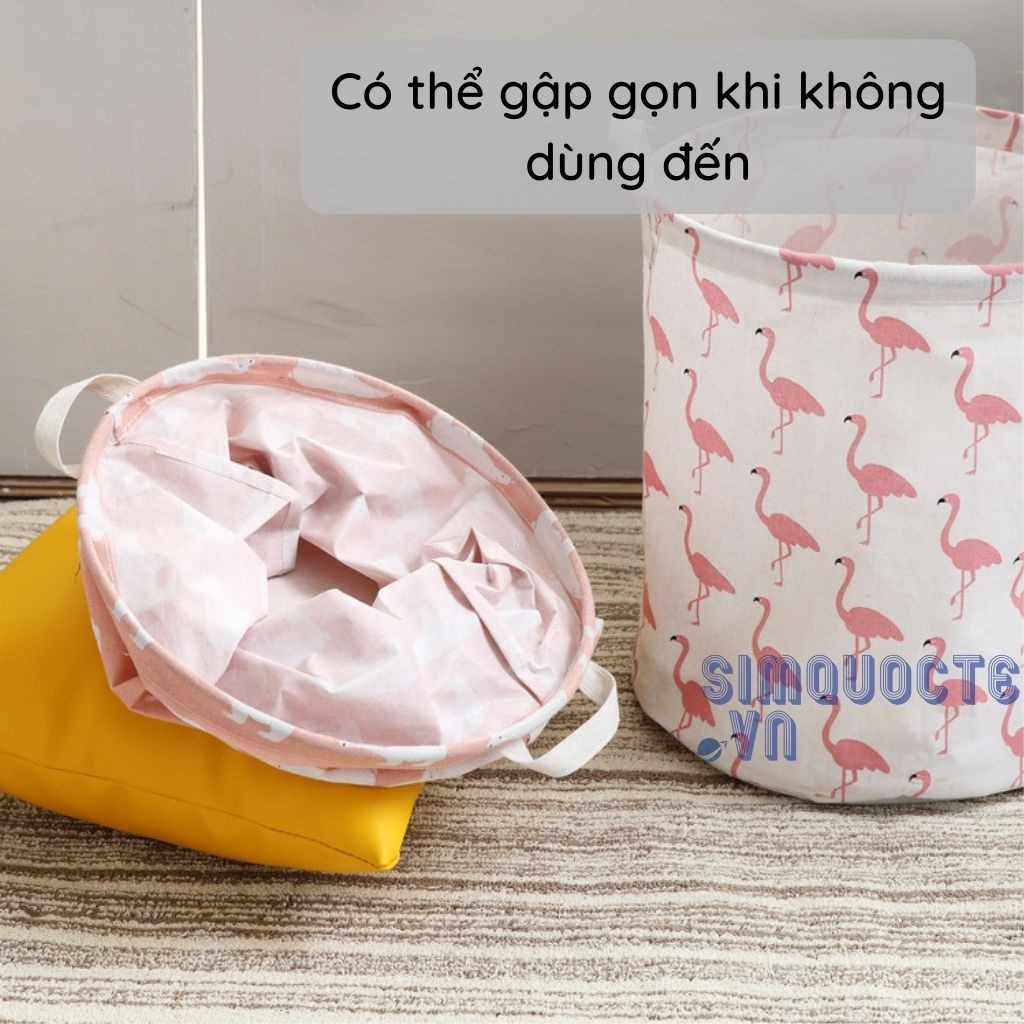 Giỏ vải đựng quần áo đồ chơi, giỏ sọt đựng quần áo đựng đồ đa năng chống thấm nước