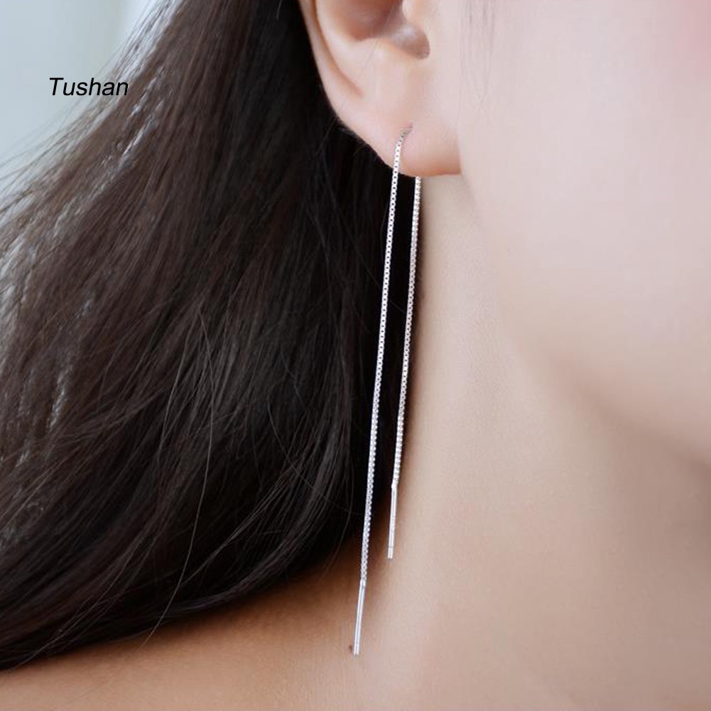 1 Bông Tai Dạng Xích Dài Thời Trang Cho Nữ
