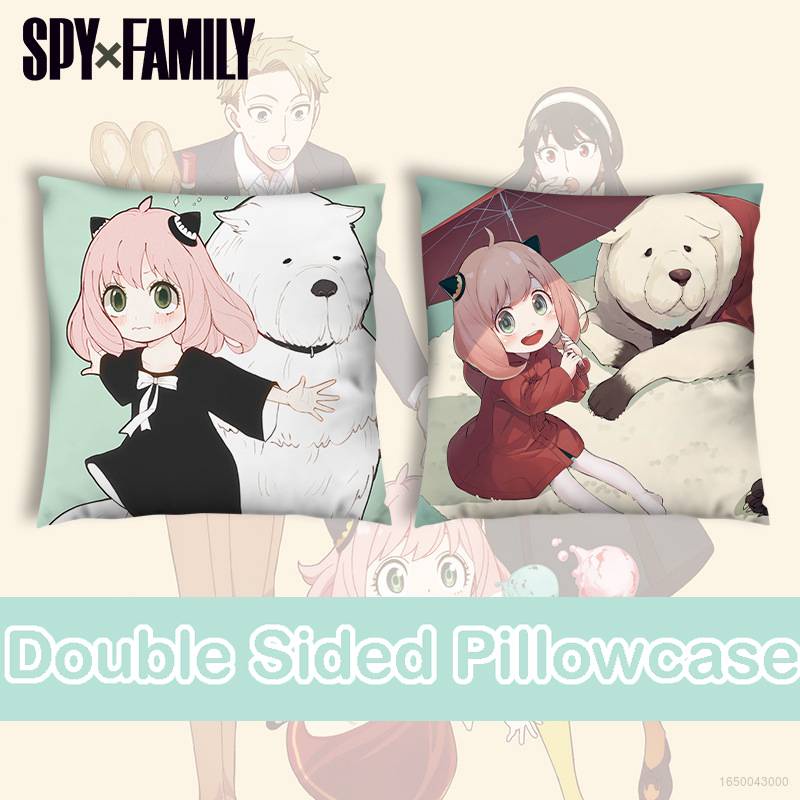 Áo Gối Hai Mặt Hình Vuông In Hình Anime Sam SPY x Cho Trang Trí Nhà/Làm Quà Tặng