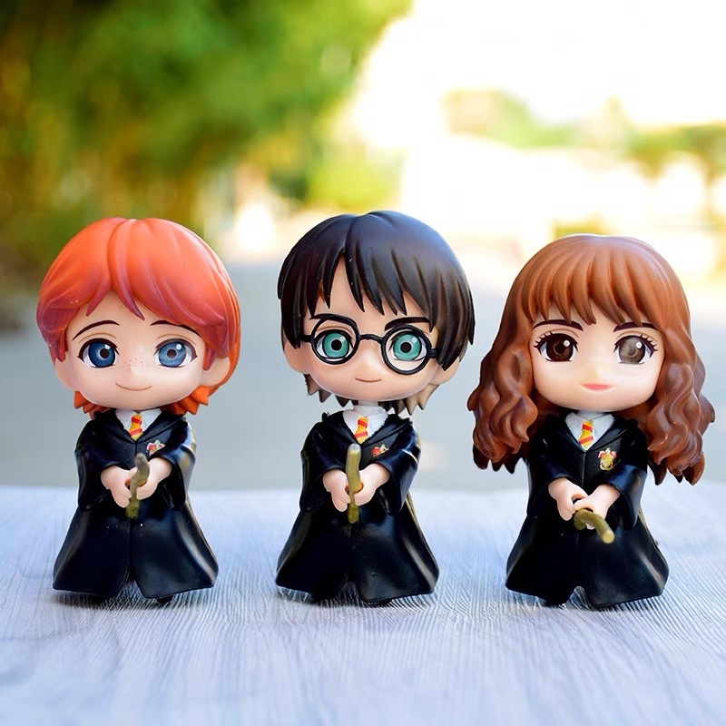 Mô hình Harry Potter - Mô hình Harry Potter Ron Hermione Chibi 20cm