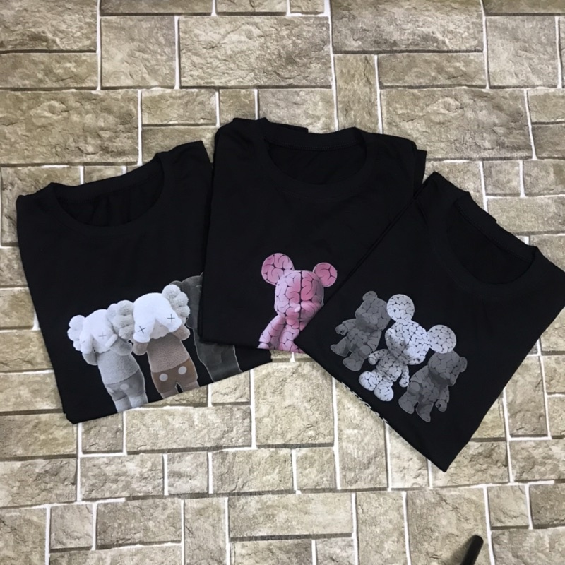 Áo Thun Tay Lỡ Unisex In Hình Gấu Kaws Thời Trang, Áo Phông Nam Nữ From Rộng