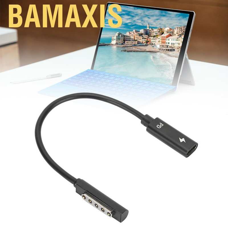 Dây Cáp Sạc Chuyển Đổi Bamaxis Type C Pd Với Đầu Ra Usb-C Cho Máy Tính Microsoft Surface 1 / 2 / Rt