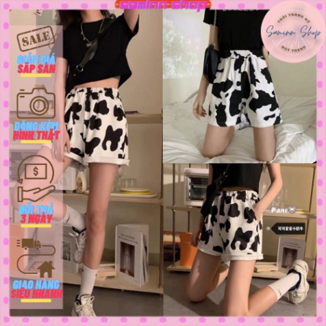 Quần đùi bò sữa SAMINN 💖FREESHIP💖chất LOẠI 1 mát, dầy mịn in 5d không nhòe, quần shorts thể thao mẫu mới 2021 SS186