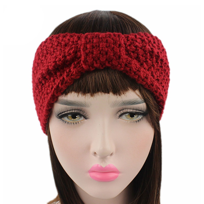 Băng Đô Dệt Kim Màu Trơn Giữ Ấm Tai Cho Nữ