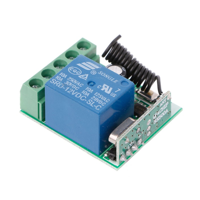 Wireless Remote Control Switch DC12V 1CH Relay Receiver Module + 2 RF Transmitte