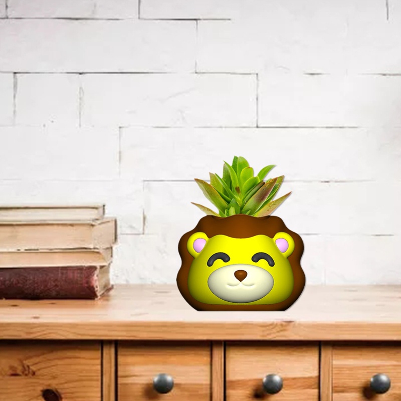 Khuôn Silicone Làm Chậu Cây Hình Sư Tử / Hình Học