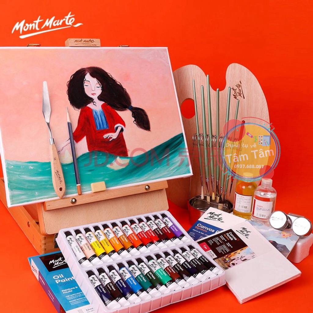 [TÂM TÂM] Bộ Sơn Dầu Mont Marte x 12ml - Oil Paints Signature