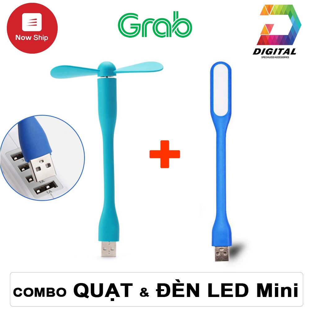 Combo Đèn Led USB &amp; Quạt Mini Siêu Mát