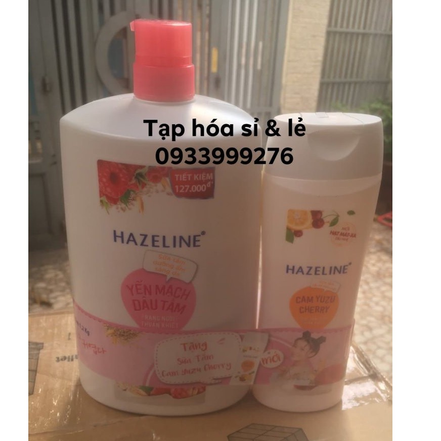 Sữa tắm Hazeline Yến Mạch/ Matcha/ cam cherry 1,2kg tặng chai sữa tắm 300g | BigBuy360 - bigbuy360.vn