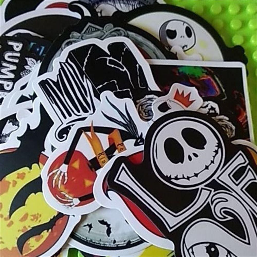 Bộ 50 Sticker Họa Tiết Hoạt Hình The Nightmare Before Christmas Để Trang Trí Cho Laptop Ván Trượt Tiện Dụng