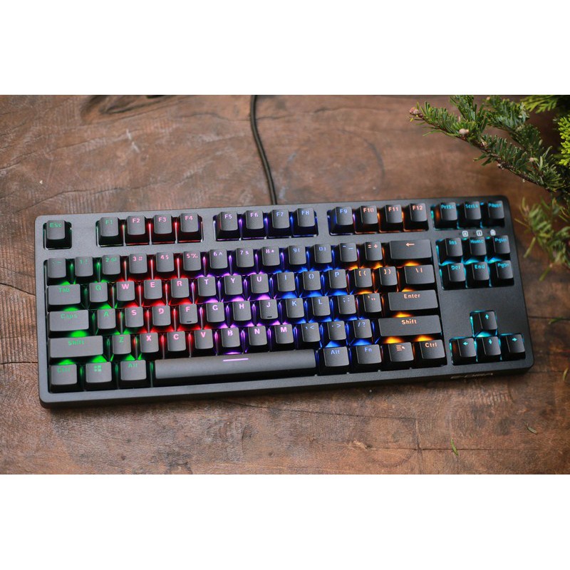 Bàn phím cơ Edra EK387 Rainbow Huano cáp Type-C Switch  - BH 24 Tháng Chính Hãng