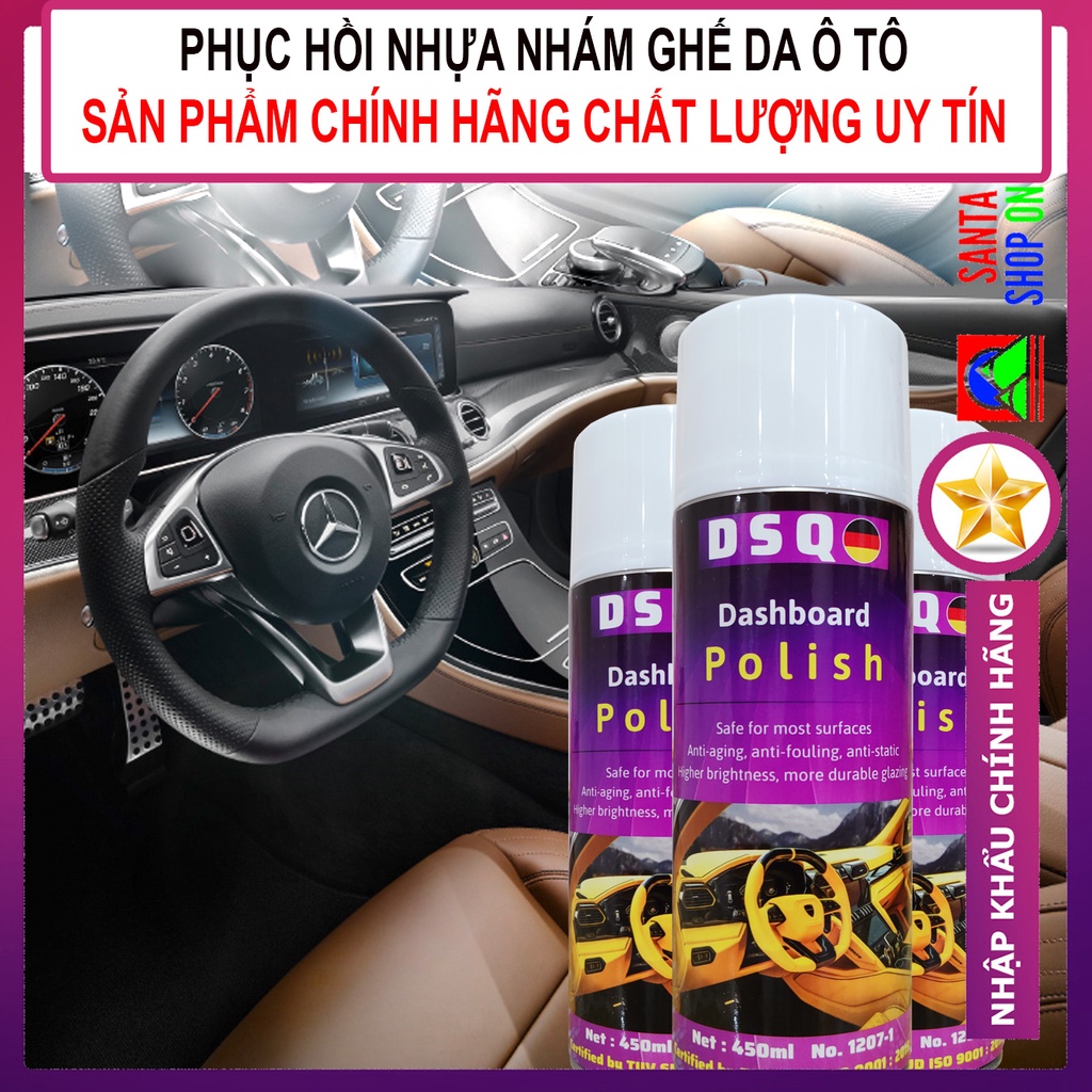 Chai xịt dưỡng nhựa nhám, phục hồi nhựa, Làm mới nhựa đen, Làm mới ghế da Dashboar Waxing