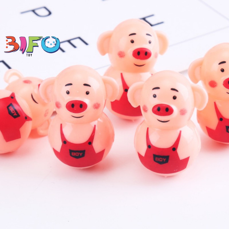 Đồ chơi lật đật mini heo Piggy tumbler đáng yêu vừa chơi vừa trang trí