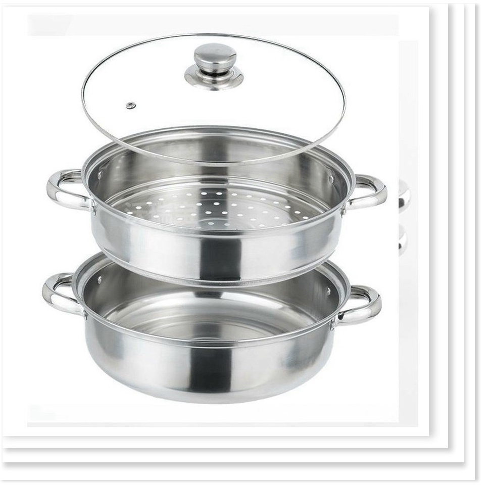 Nồi hấp bánh bao, hấp xôi, hấp nóng thức ăn inox 28cm