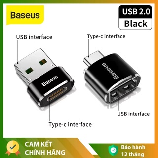 Đầu chuyển đổi OTG - Type C Female to USB male - Type C Male to USB Female - Baseus - Chính hãng - Bảo hành 12 Tháng