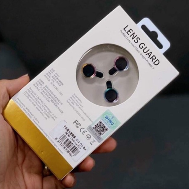 Khung dán bảo vệ 3 mắt camera iPhone 12 , IPhone 12 Pro Max chính hãng Wiwu Lens Camera cao cấp