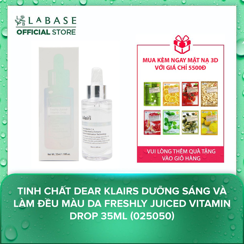 Tinh Chất Dear Klairs Dưỡng Sáng Và Làm Đều Màu Da Freshly Juiced Vitamin Drop 35ml (025050) - Hàng Nhập Khẩu