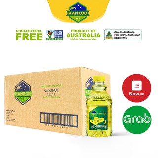 1 Thùng (12 chai) dầu ăn hoa cải nguyên chất Kankoo 1Lít nhập khẩu từ Úc thumbnail
