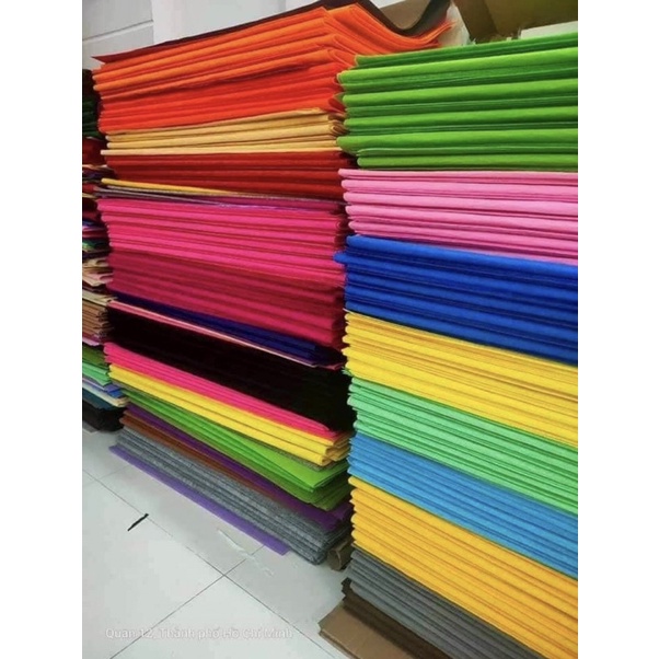1 yard = 90x90cm, vải nỉ cứng đủ màu, làm đồ thủ công, HandMade, DIY, chày, học cụ trẻ em