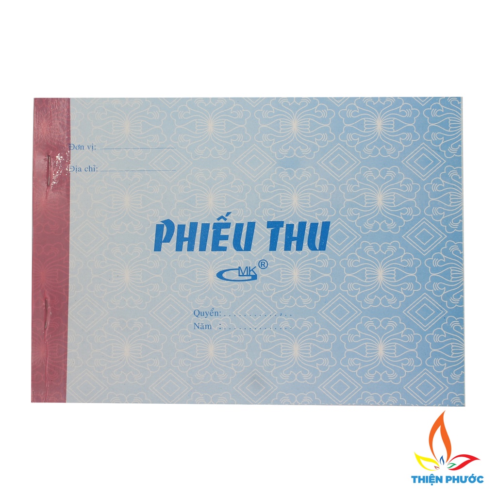 Phiếu thu 2 liên 13x19mm xấp 100 tờ SUKADO PT01