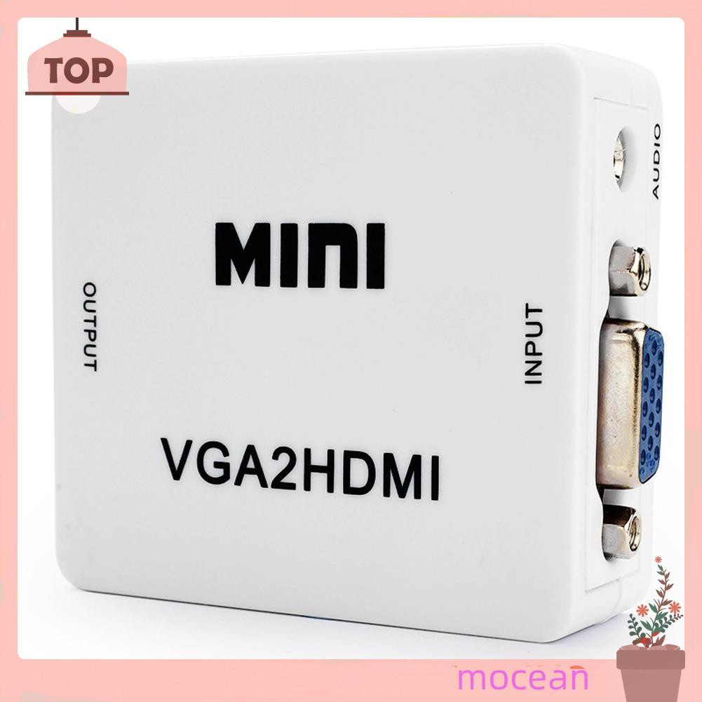 Mocean Mini HD 1080P Audio VGA To HDMI-compatible HD HDTV Video Converter Box Adapter With HD