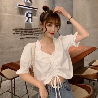 Áo croptop cột dây nhún R70