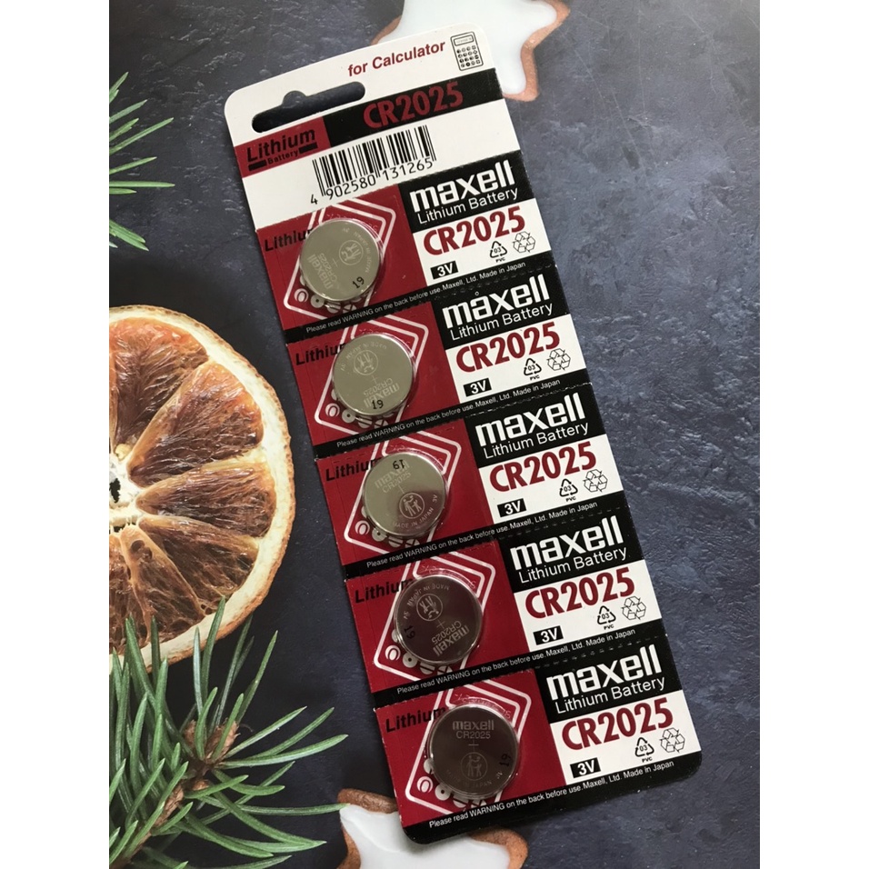 Vỉ 5 Viên Pin Maxell CR2032 / CR2025 / CR2016 / CR1632 / CR1616 / CR1220 / CR1216 / CR1620 MAXELL Lithium - Chính Hãn