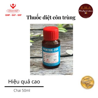 Nước pha phun côn trùng ruồi, muỗi, kiến, gián - Hantox 200 (50ML)