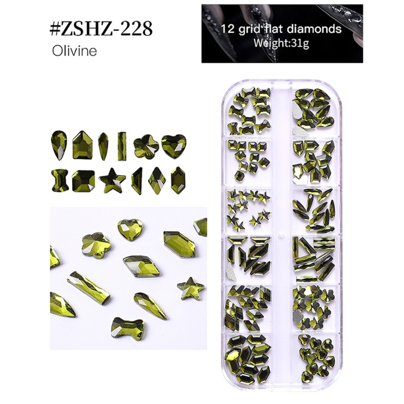 Đá Pha Lê Dạ Quang Nhiều Màu Sắc Dùng Trang Trí Móng Tay Nghệ Thuật