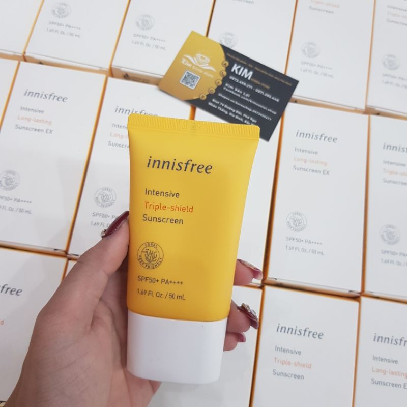 [New] kem chống nắng 3 trong 1 innisfree intensive triple shield sunscreen spf50