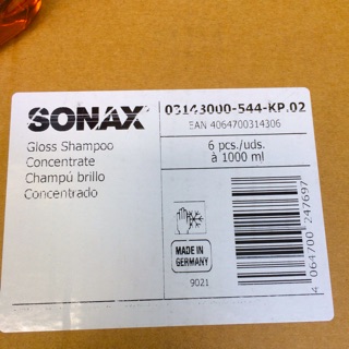 Nước Rửa Xe Sonax Gloss Shampoo Concentrate - Chai 1 Lit