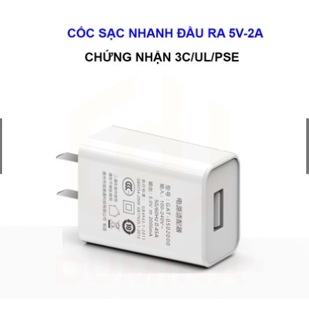 Cục Sạc, Ổ Cắm Chĩnh hãng BIMBOO Chuyên Dùng Cho Đèn Livestream, Nguồn Điện 2A Độ Sáng Đảm Bảo