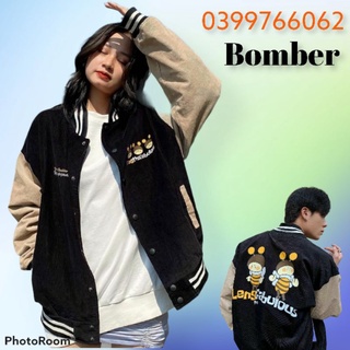 Áo khoác nỉ hoodie bomber nam nữ unisex - nỉ