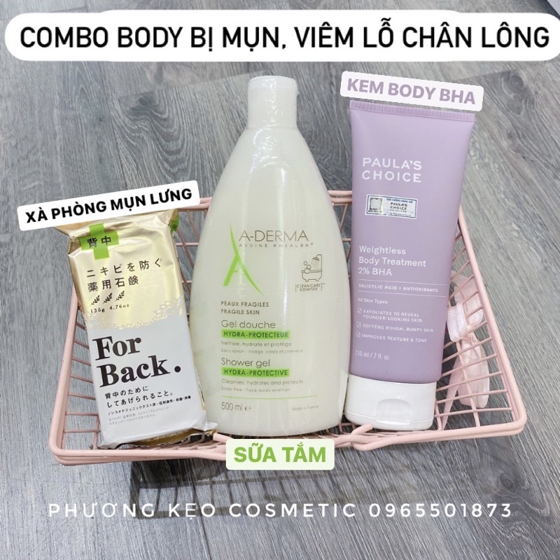 Combo Chăm Sóc Body Viêm Lỗ Chân Lông, Mụn Cơ Thể