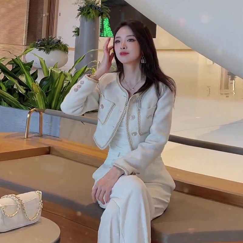 Áo Khoác Dạ Tweed Cho Nữ Phong Cách Thời Trang Hàn Quốc