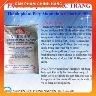 1kg -  PAC Ấn Độ lắng cặn làm trong nước  -PAC trắng#PAC ấn độ 1kg