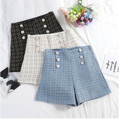 Quần short dạ quần dạ tweed cạp cao che bụng tôn dáng Q15 - Có ảnh thật