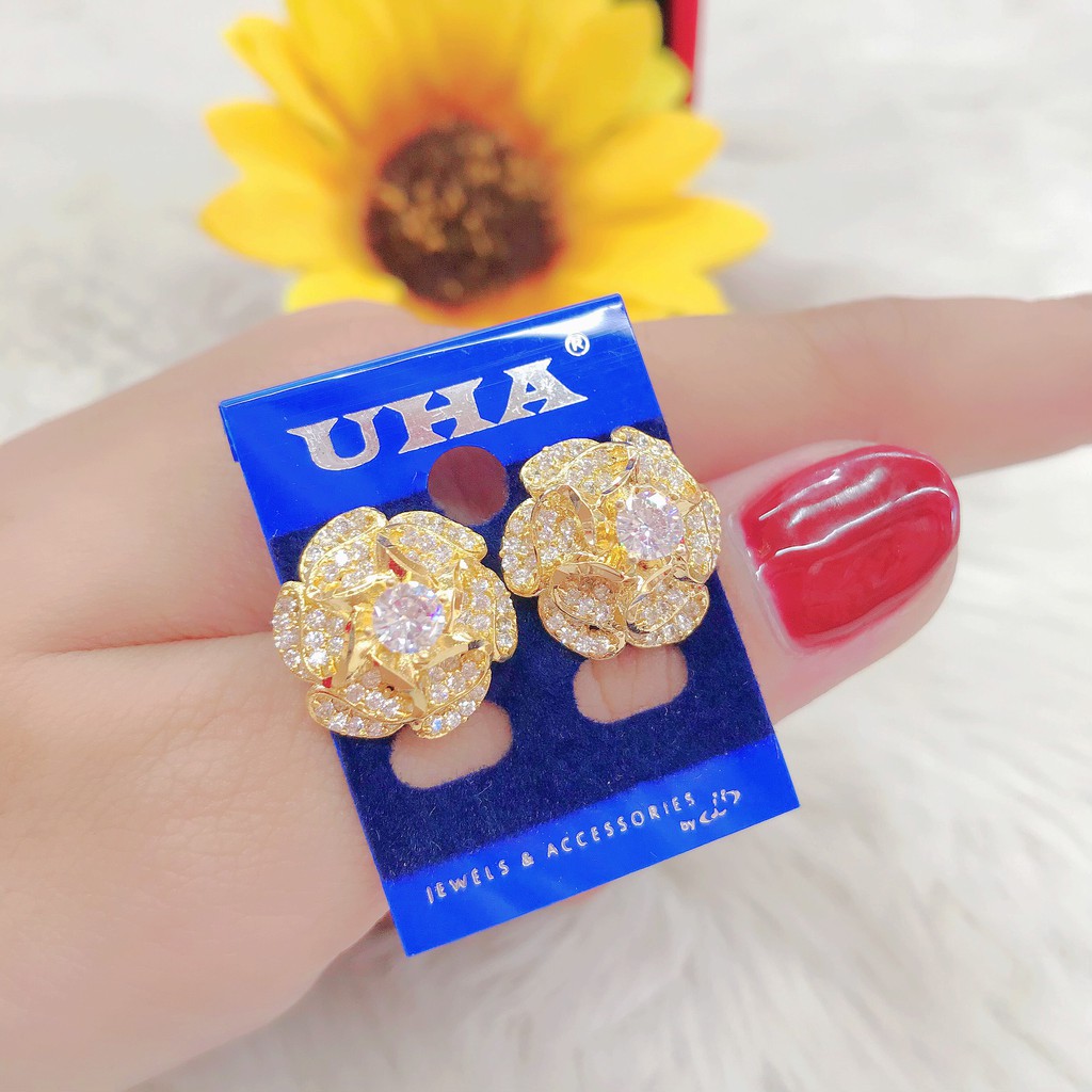 Đôi Bông Tai Nữ Mạ Vàng 18k 0432606 - Mang Đi Chơi, Đi Tiệc Đều Đẹp